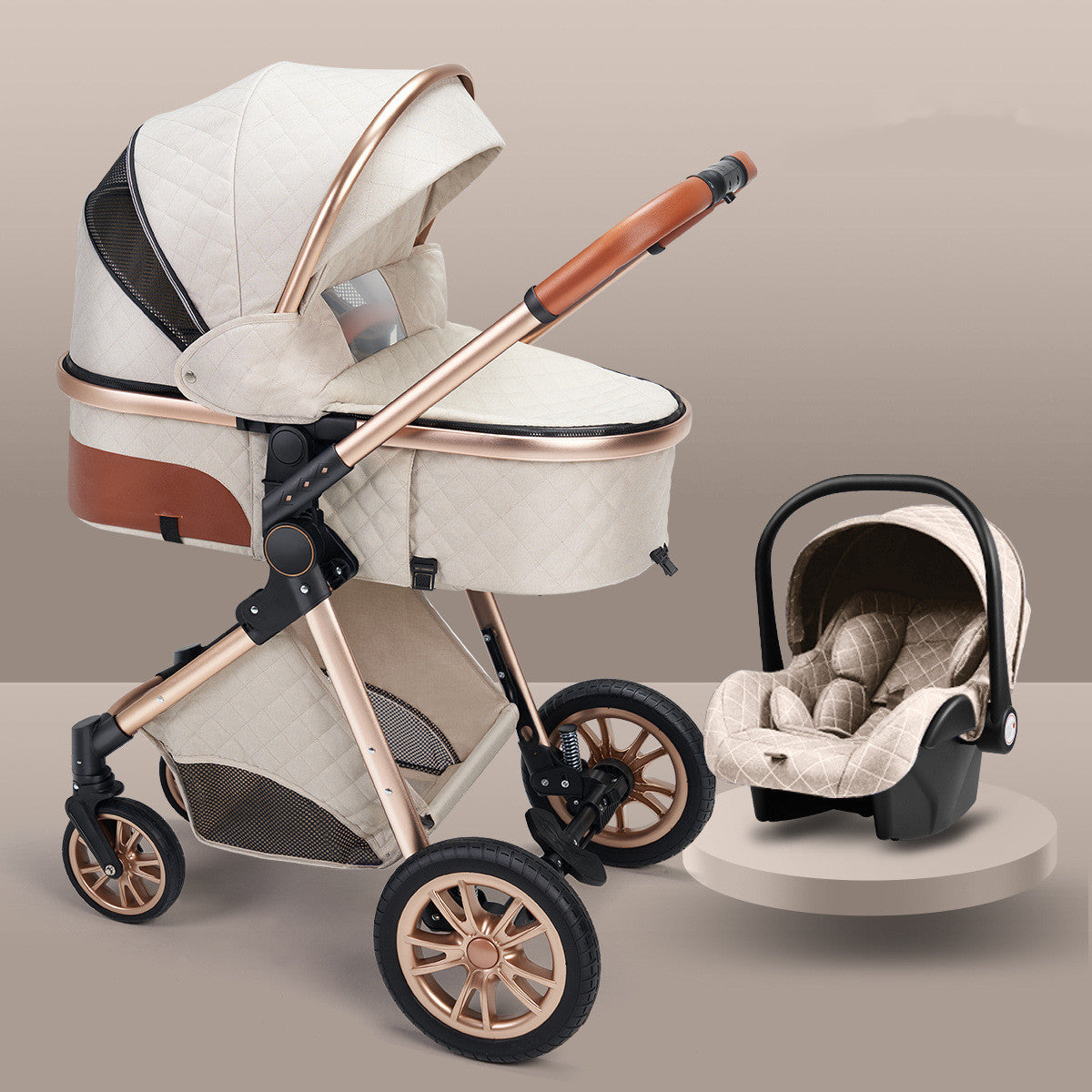 Lightweight &amp; Foldable High Landscape Stroller | Shock Absorption