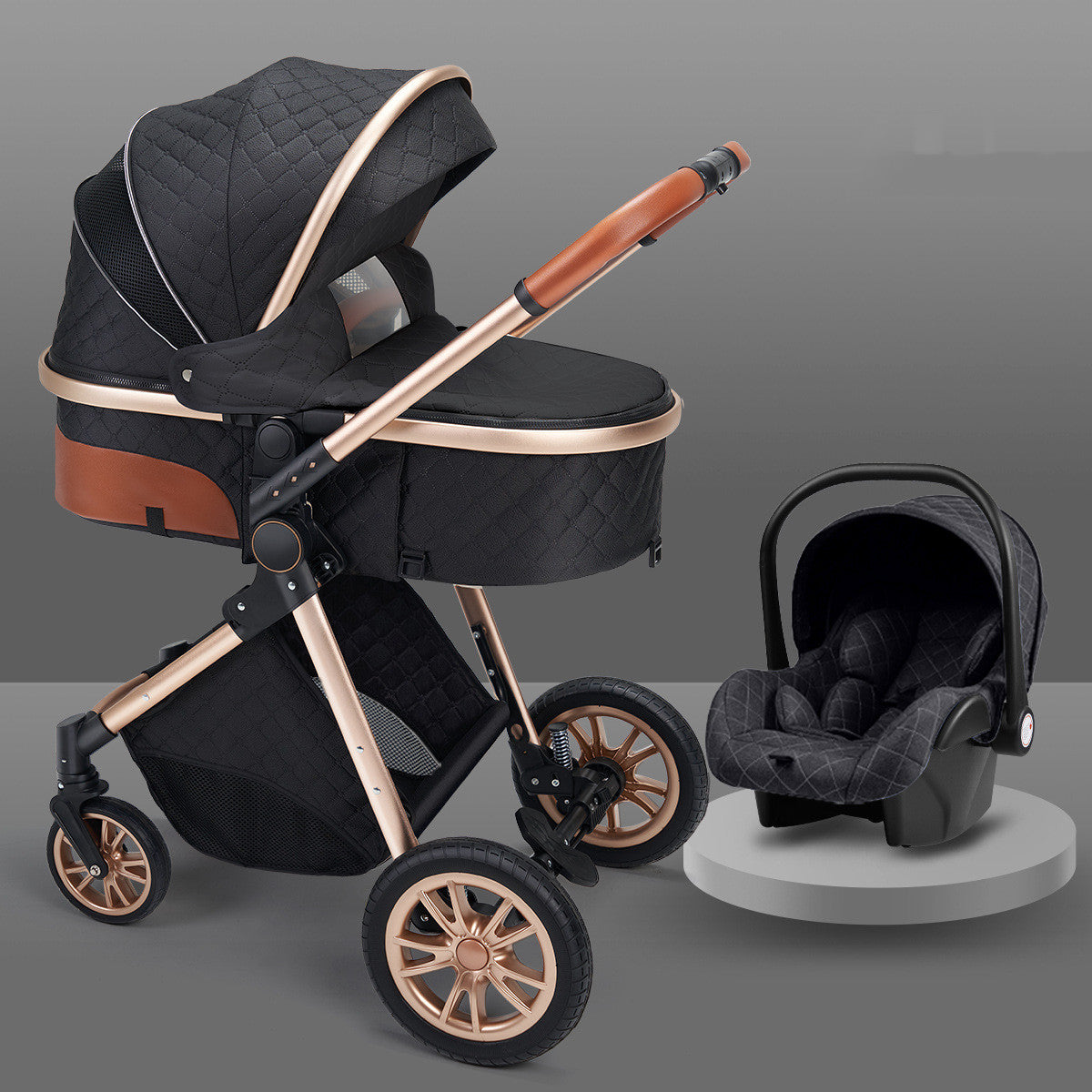 Lightweight &amp; Foldable High Landscape Stroller | Shock Absorption