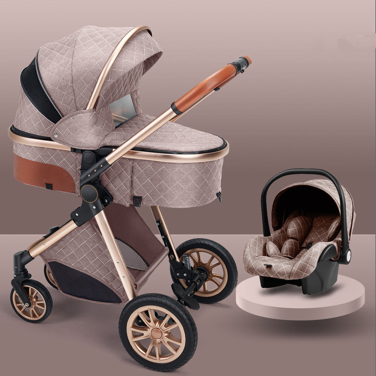 Lightweight &amp; Foldable High Landscape Stroller | Shock Absorption