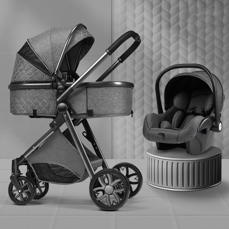 Lightweight &amp; Foldable High Landscape Stroller | Shock Absorption