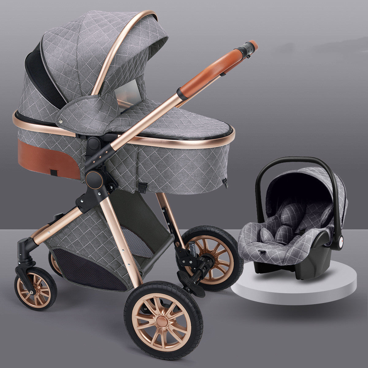 Lightweight &amp; Foldable High Landscape Stroller | Shock Absorption