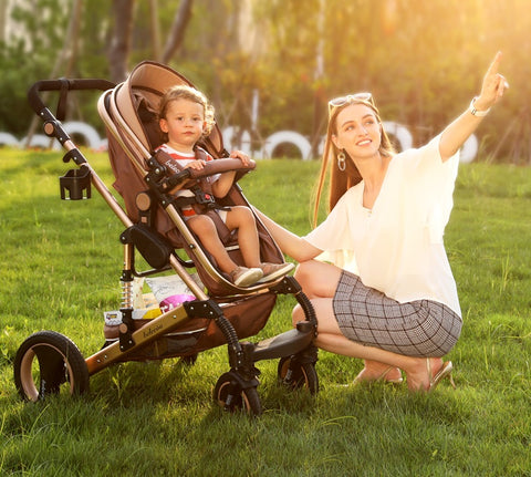 Lightweight &amp; Foldable High Landscape Stroller | Shock Absorption