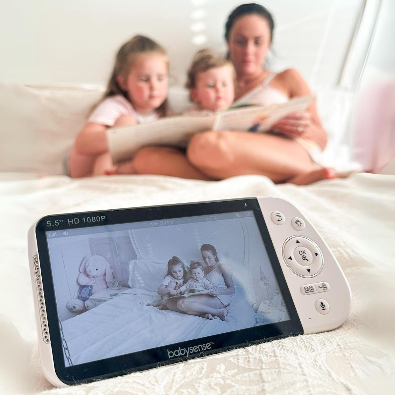 Baby Monitor HD Écran 5' – Vision Nocturne & Audio Bidirectionnel