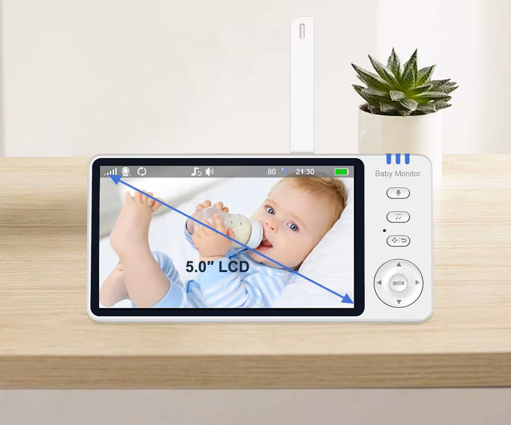 Baby Monitor HD 5' Screen – Night Vision &amp; Two-Way Audio