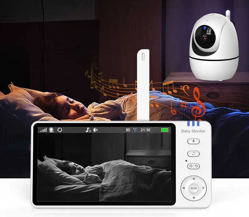 Baby Monitor HD avec vision nocturne infrarouge, pour une surveillance optimale même dans l’obscurité.