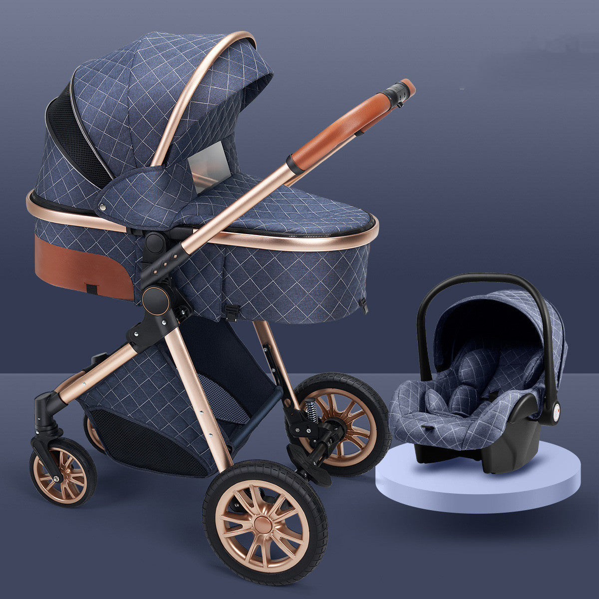 Lightweight &amp; Foldable High Landscape Stroller | Shock Absorption