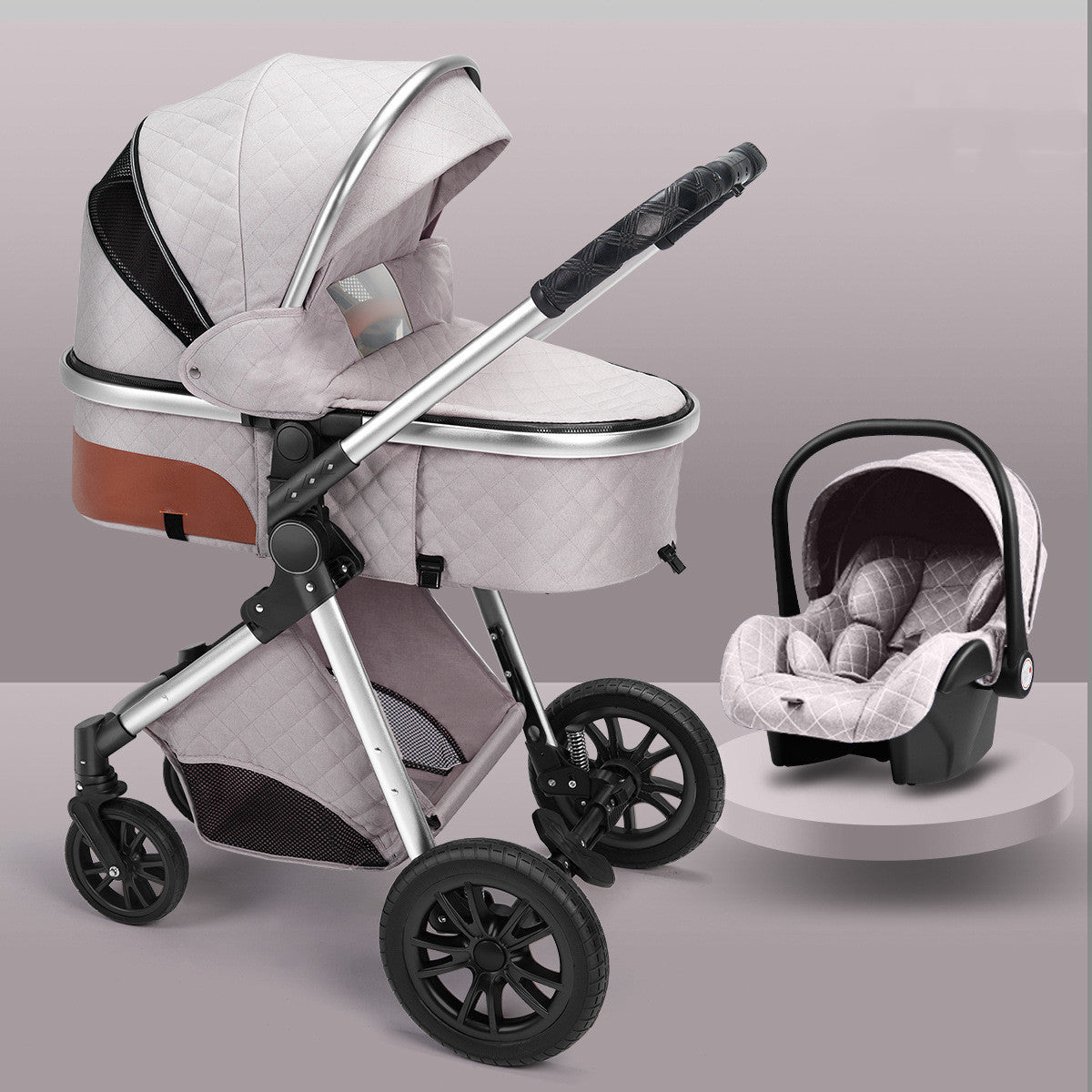 Lightweight &amp; Foldable High Landscape Stroller | Shock Absorption